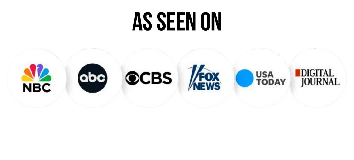 As Seen On NBC, ABC, CBS, Fox News, USA Today, Digital Journal